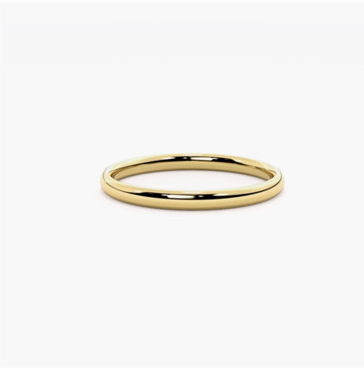 2mm Classic Court Medium Weight Wedding Band