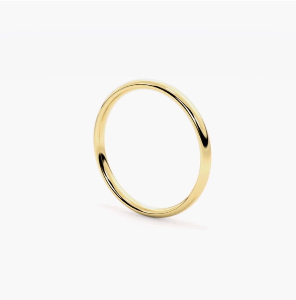 2mm Classic Court Medium Weight Wedding Band