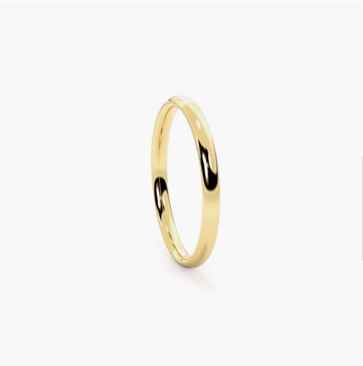 2mm Classic Court Medium Weight Wedding Band