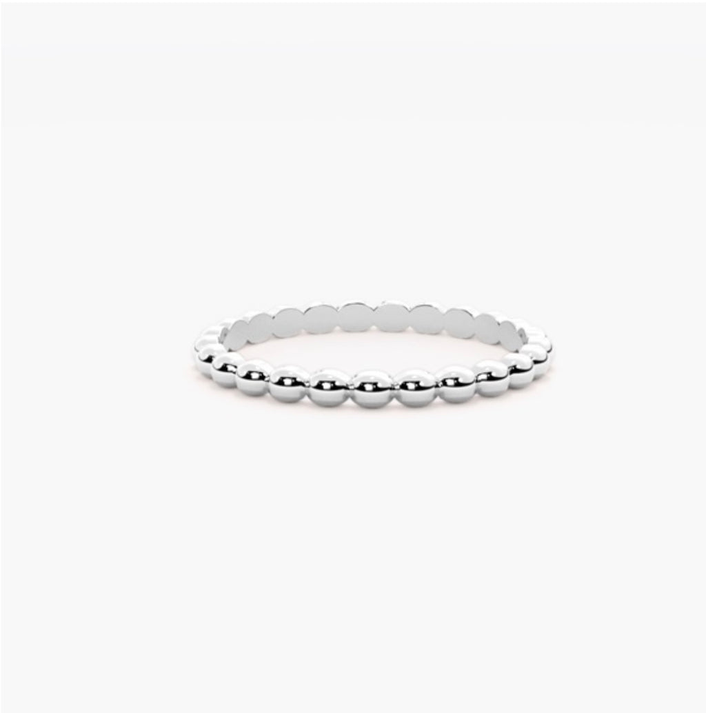 2mm Ball beaded Style Wedding Band