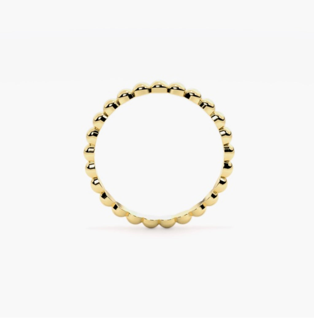 2mm Ball beaded Style Wedding Band