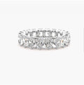 4mm Lab Grown Radiant Cut Diamond Claw Set Eternity Band – 5.00ct