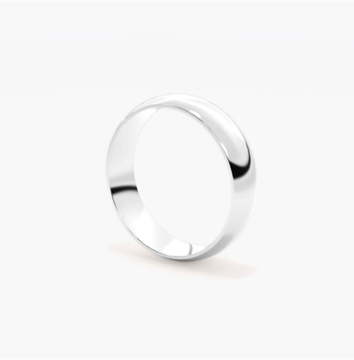 6mm Classic Court D-Shape Medium Weight Wedding Band