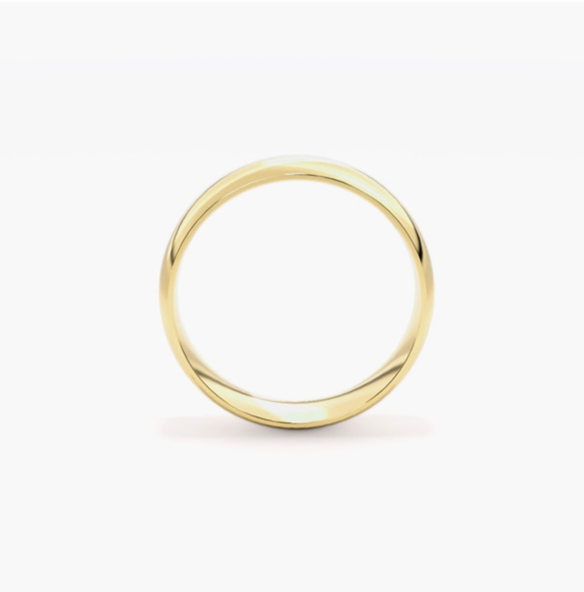 6mm Classic Court D-Shape Medium Weight Wedding Band