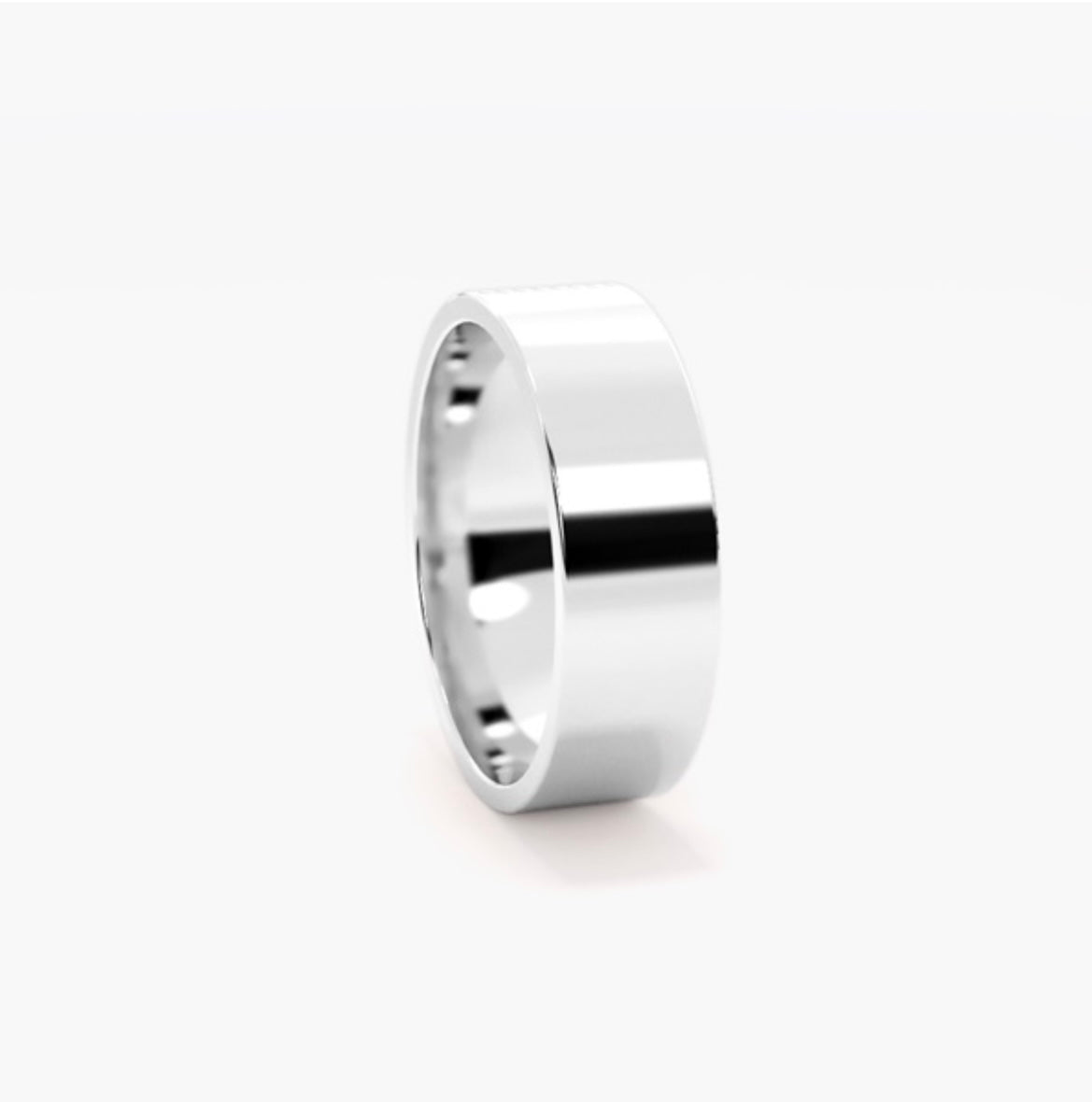 6mm Classic Flat Court Medium Weight Wedding Band