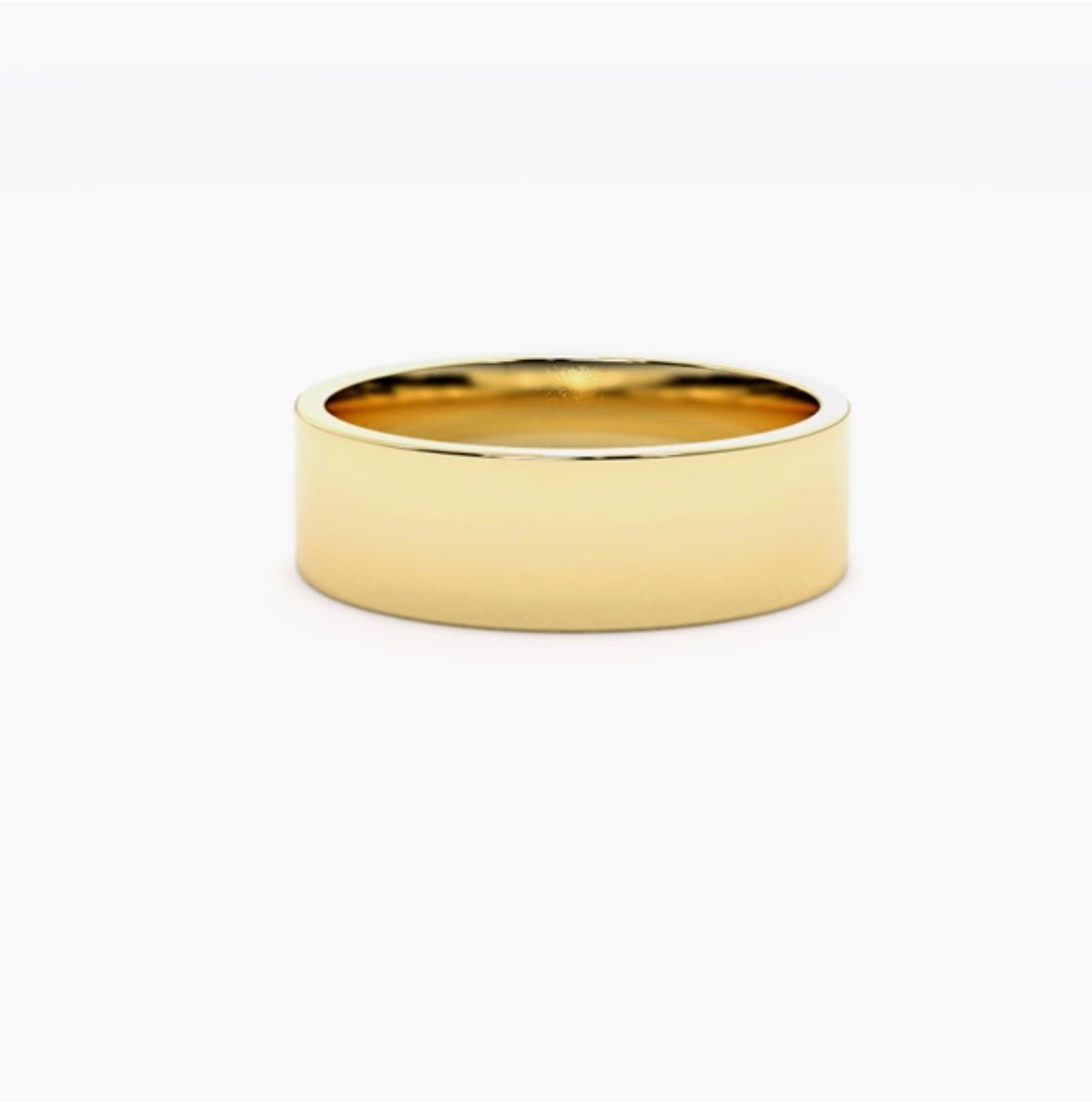 6mm Classic Flat Court Medium Weight Wedding Band