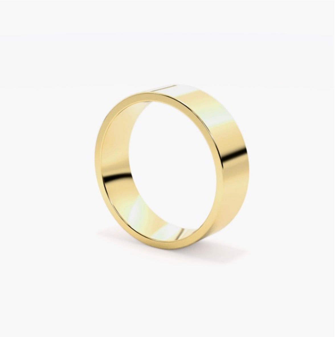 6mm Classic Flat Court Medium Weight Wedding Band