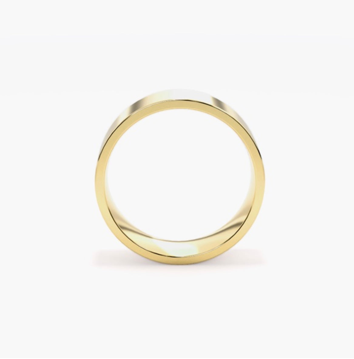 6mm Classic Flat Court Medium Weight Wedding Band