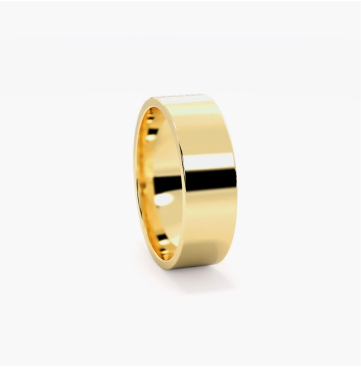 6mm Classic Flat Court Medium Weight Wedding Band