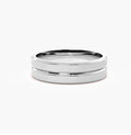 5mm Classic Flat Court Pattern Design Wedding Band – Matt & Polished Finish