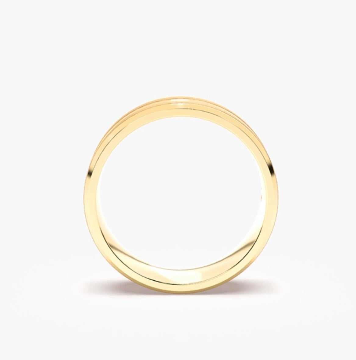 5mm Classic Flat Court Pattern Design Wedding Band – Matt & Polished Finish