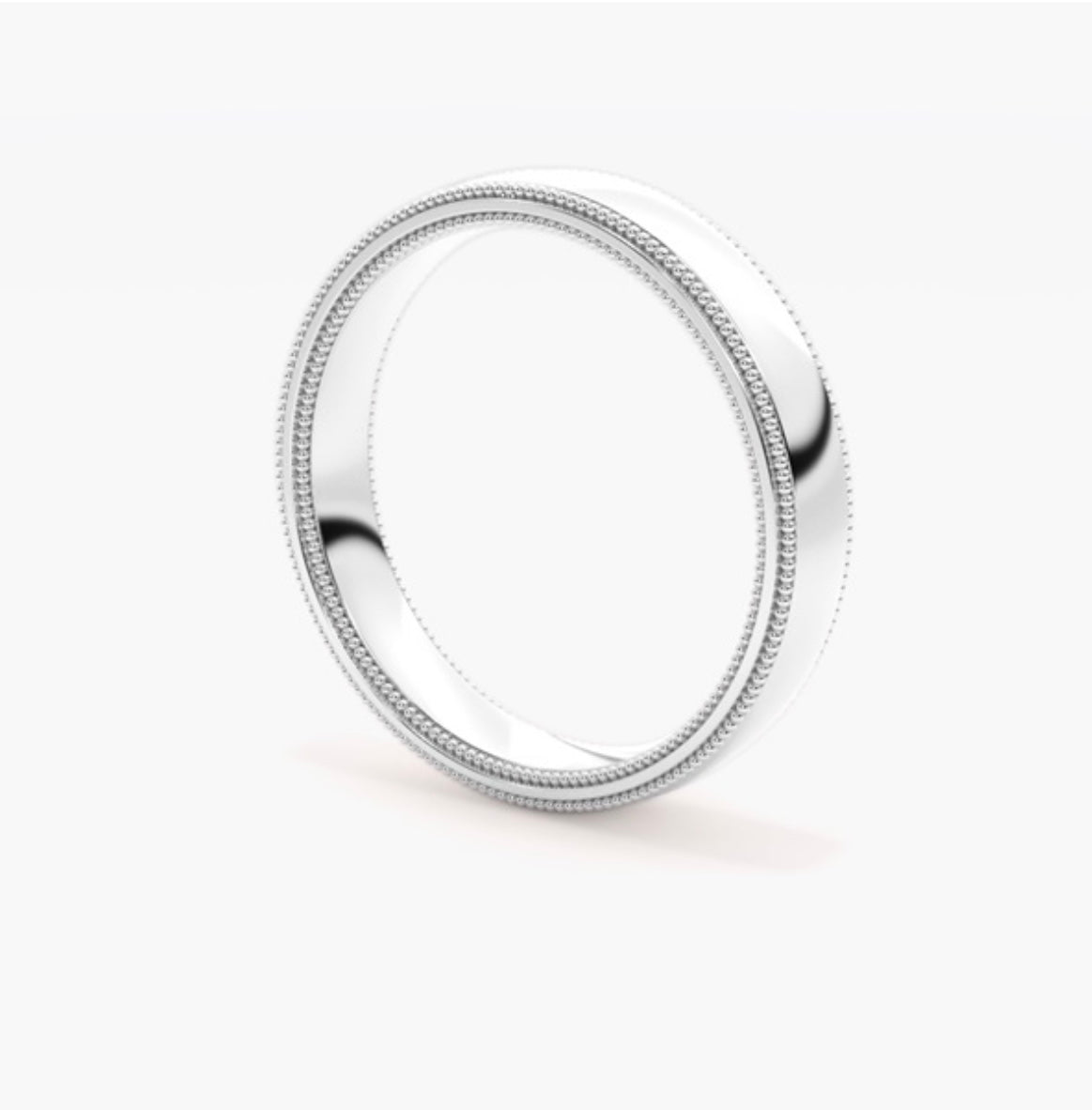 5mm Classic Court Pattern Design Wedding Band – Millgrain Edges