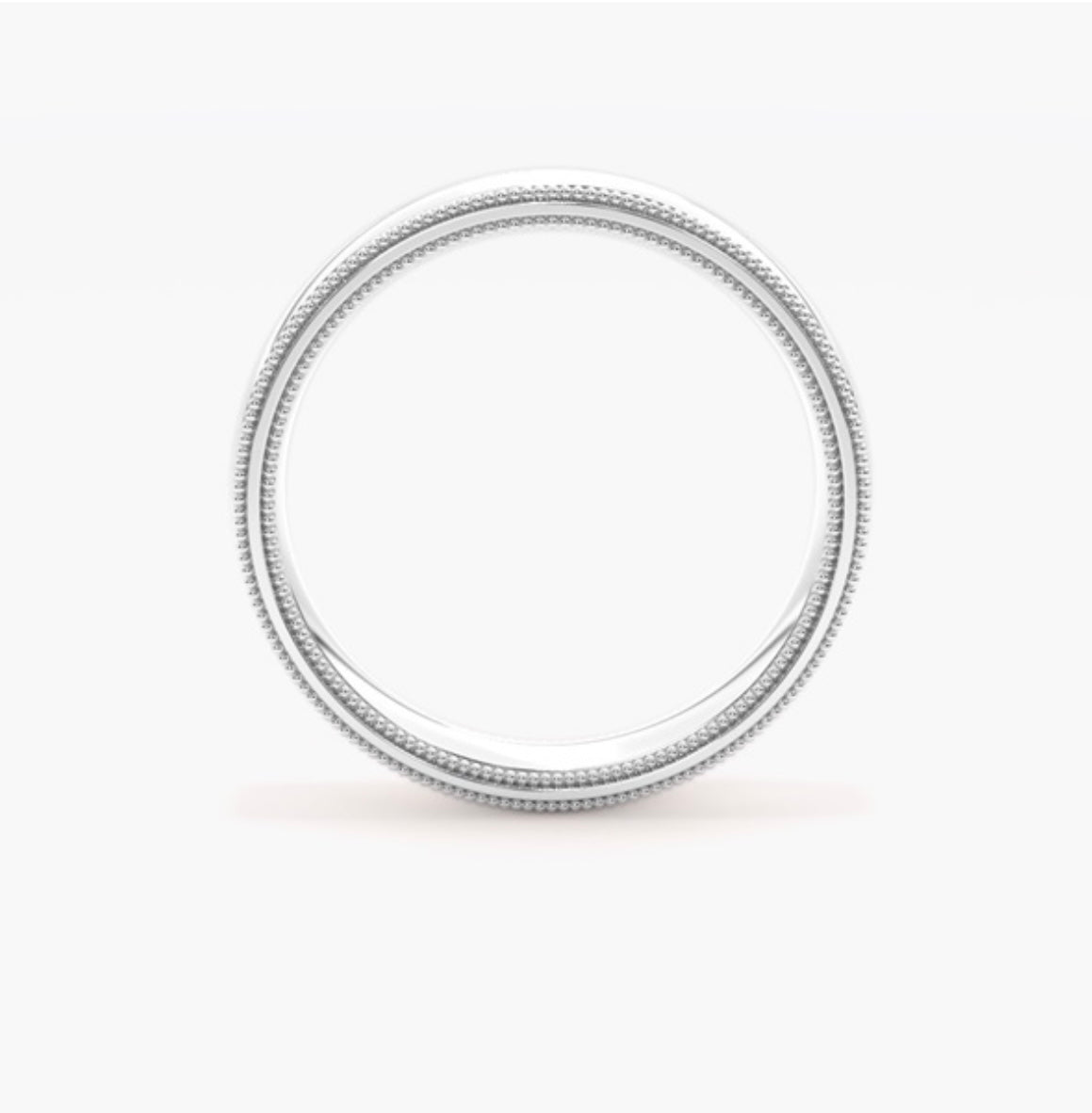 5mm Classic Court Pattern Design Wedding Band – Millgrain Edges