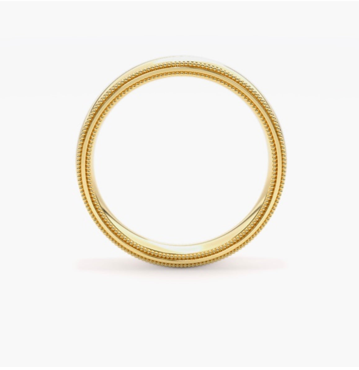 5mm Classic Court Pattern Design Wedding Band – Millgrain Edges