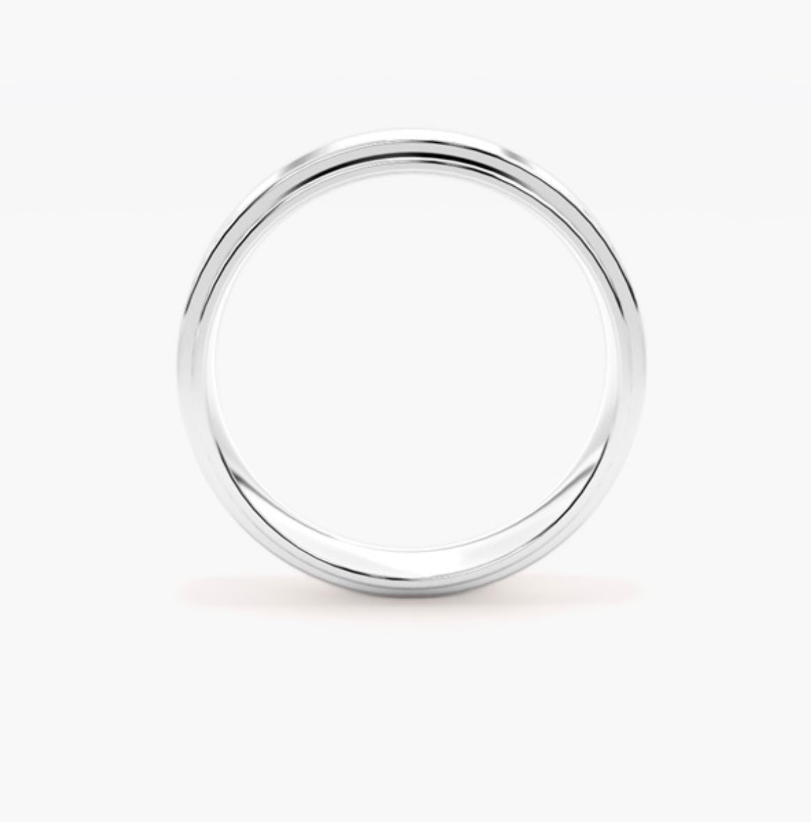 5mm Classic Flat Court Pattern Design Wedding Band – Brushed & Polished Finish