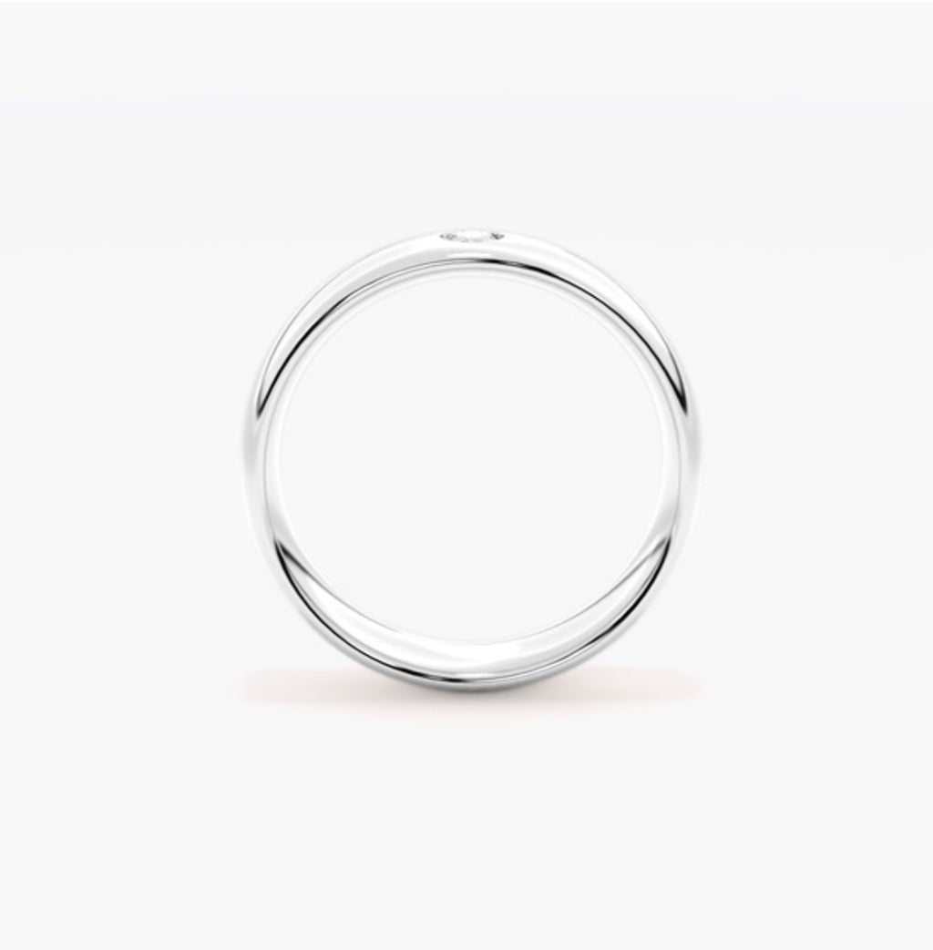 5mm Classic Court Natural Diamond Flush Set Wedding Band – 0.25ct