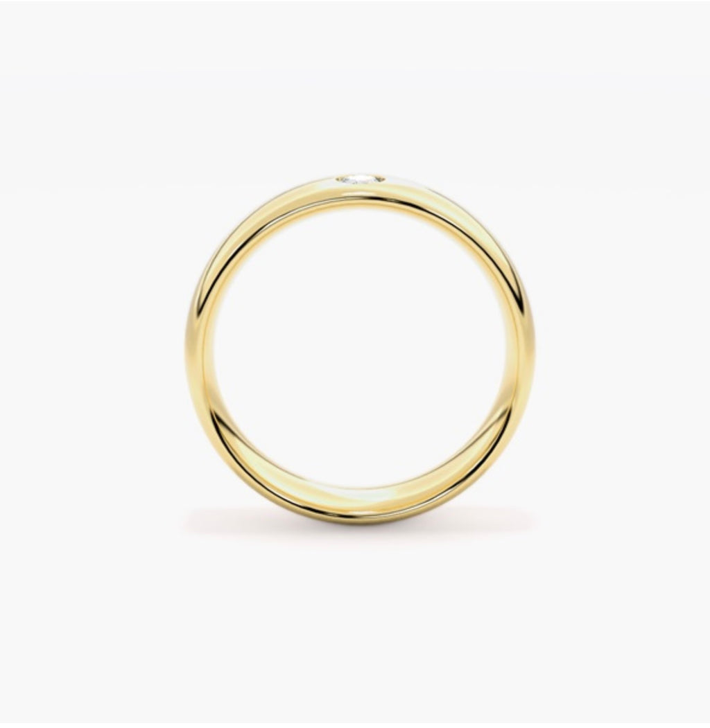 5mm Classic Court Natural Diamond Flush Set Wedding Band – 0.25ct