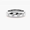 6mm Classic Court Natural Diamond Flush Set Wedding Band – 1.50ct Total Princess Cut