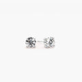 0.50ct Round Brilliant Diamond Stud Earrings – 4 Prong Basket Set