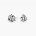 2.00ct Round Brilliant Diamond Stud Earrings – 3 Prong Setting