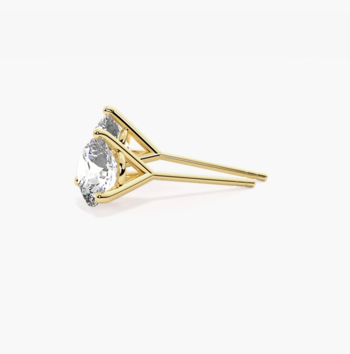 2.00ct Round Brilliant Diamond Stud Earrings – 3 Prong Setting