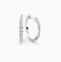 0.50ct Diamond Hoop Earrings – Pavé Set 20mm Diameter