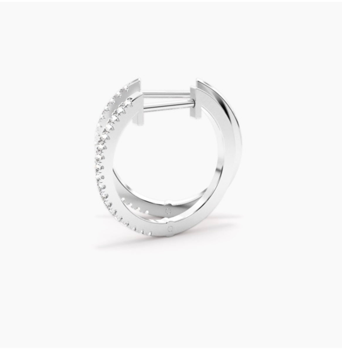 0.50ct Diamond Hoop Earrings – Pavé Set 20mm Diameter