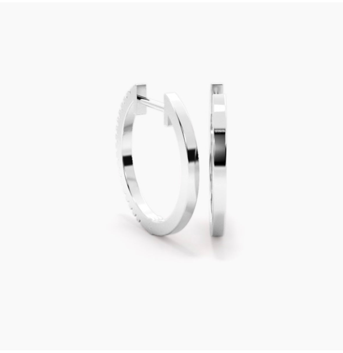 0.50ct Diamond Hoop Earrings – Pavé Set 20mm Diameter