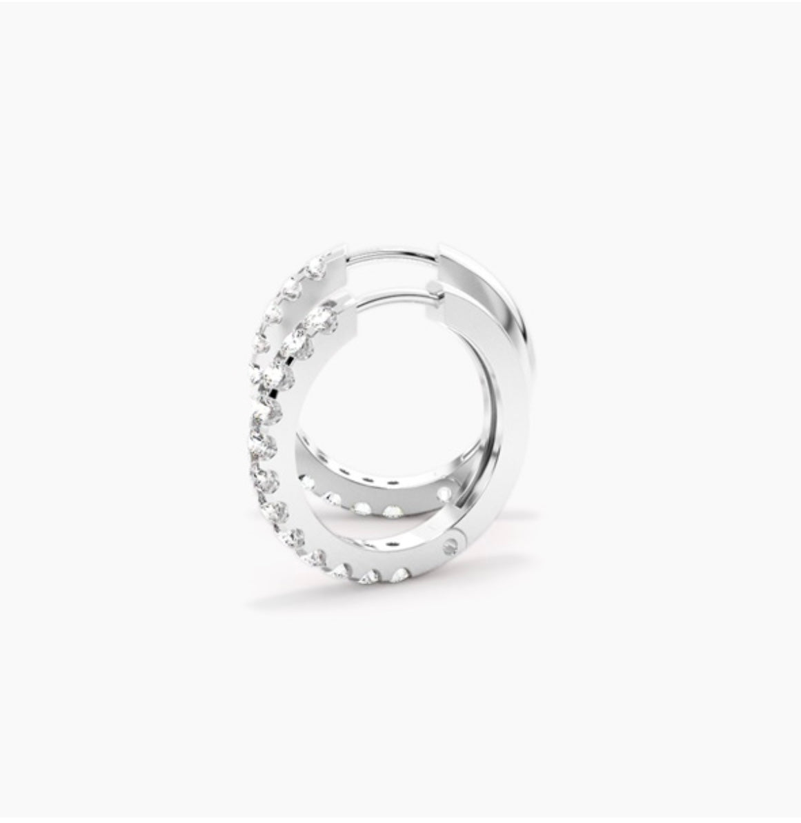 0.40ct Diamond Hoop Earrings – Pavé Set 10mm Diameter