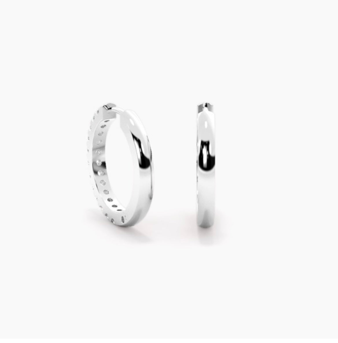 0.40ct Diamond Hoop Earrings – Pavé Set 10mm Diameter