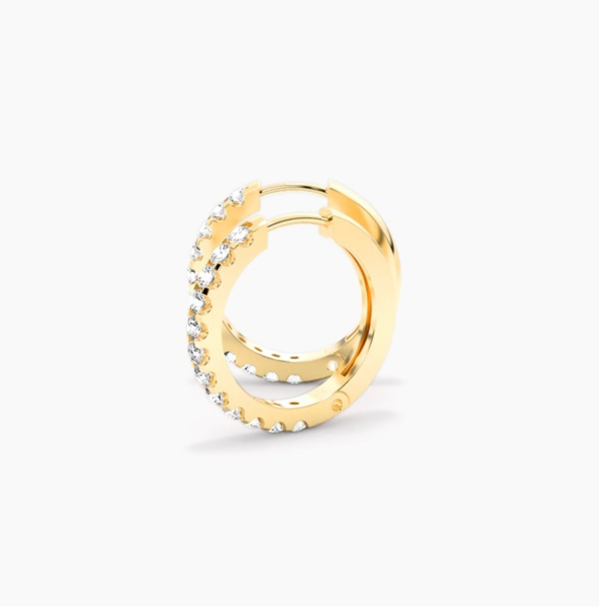 0.40ct Diamond Hoop Earrings – Pavé Set 10mm Diameter