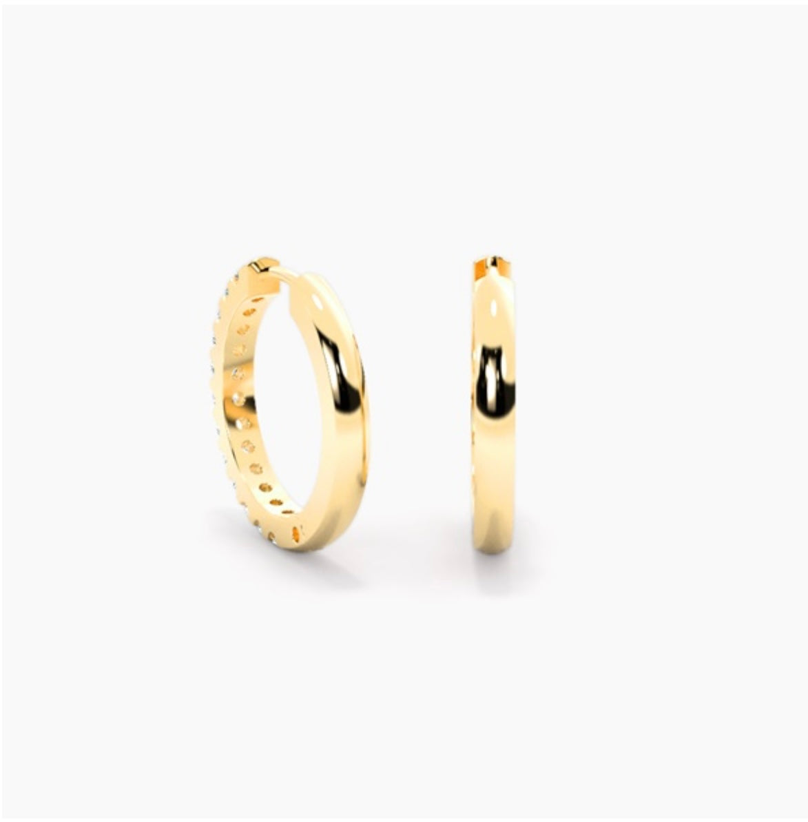0.40ct Diamond Hoop Earrings – Pavé Set 10mm Diameter