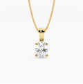 1.00ct Oval Brilliant Cut Diamond Solitaire Pendant Necklace – 4 Prong Basket Set