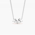 1.00ct Pear Cut Diamond Toi et Moi Pendant Necklace – 2 Stone Design