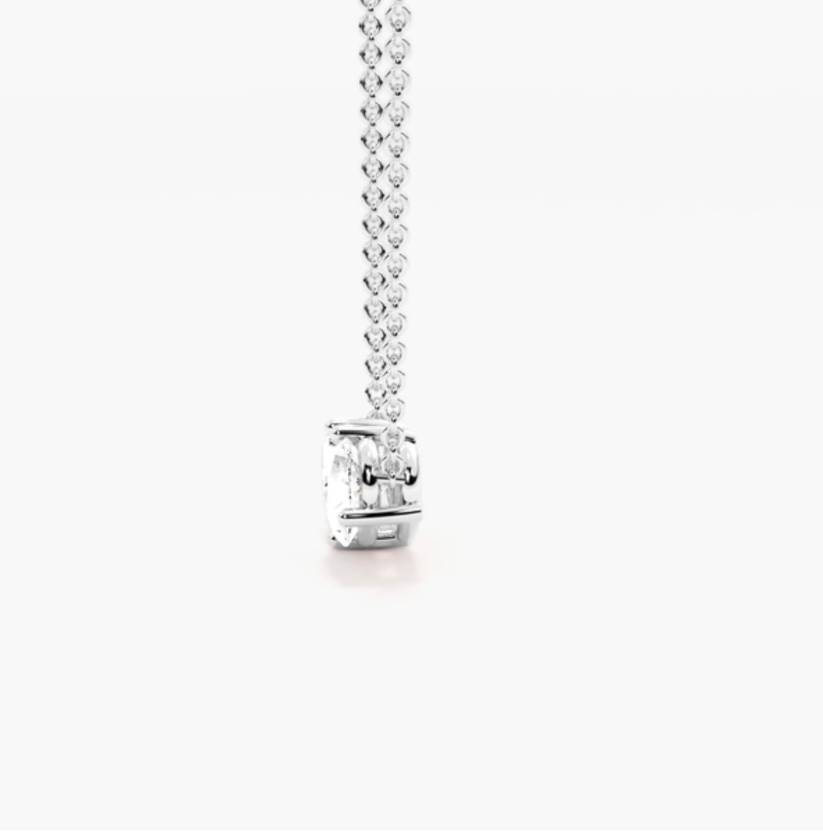1.00ct Pear Cut Diamond Toi et Moi Pendant Necklace – 2 Stone Design