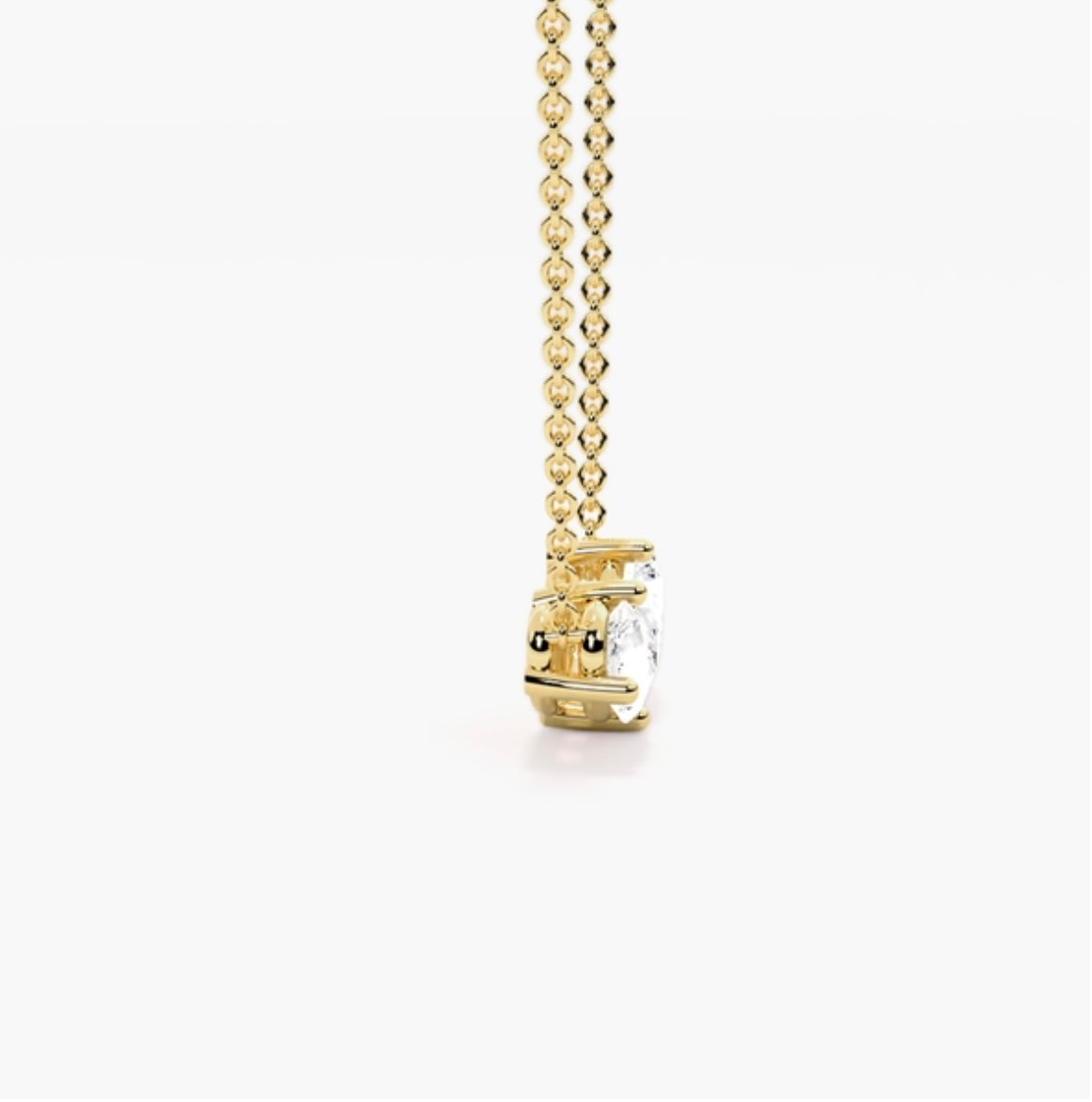 1.00ct Pear Cut Diamond Toi et Moi Pendant Necklace – 2 Stone Design
