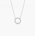 0.45ct Round Brilliant Diamond Pavé Hoop Pendant Necklace