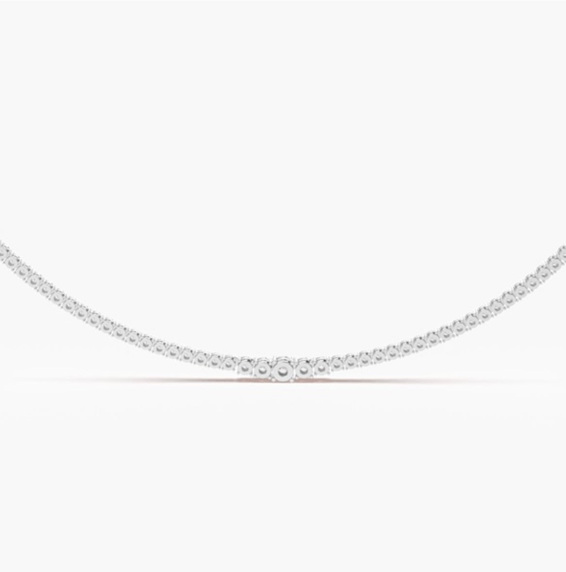 12.00ct Round Brilliant Diamond Tennis Necklace – 4 Claw Set (18 Inch)