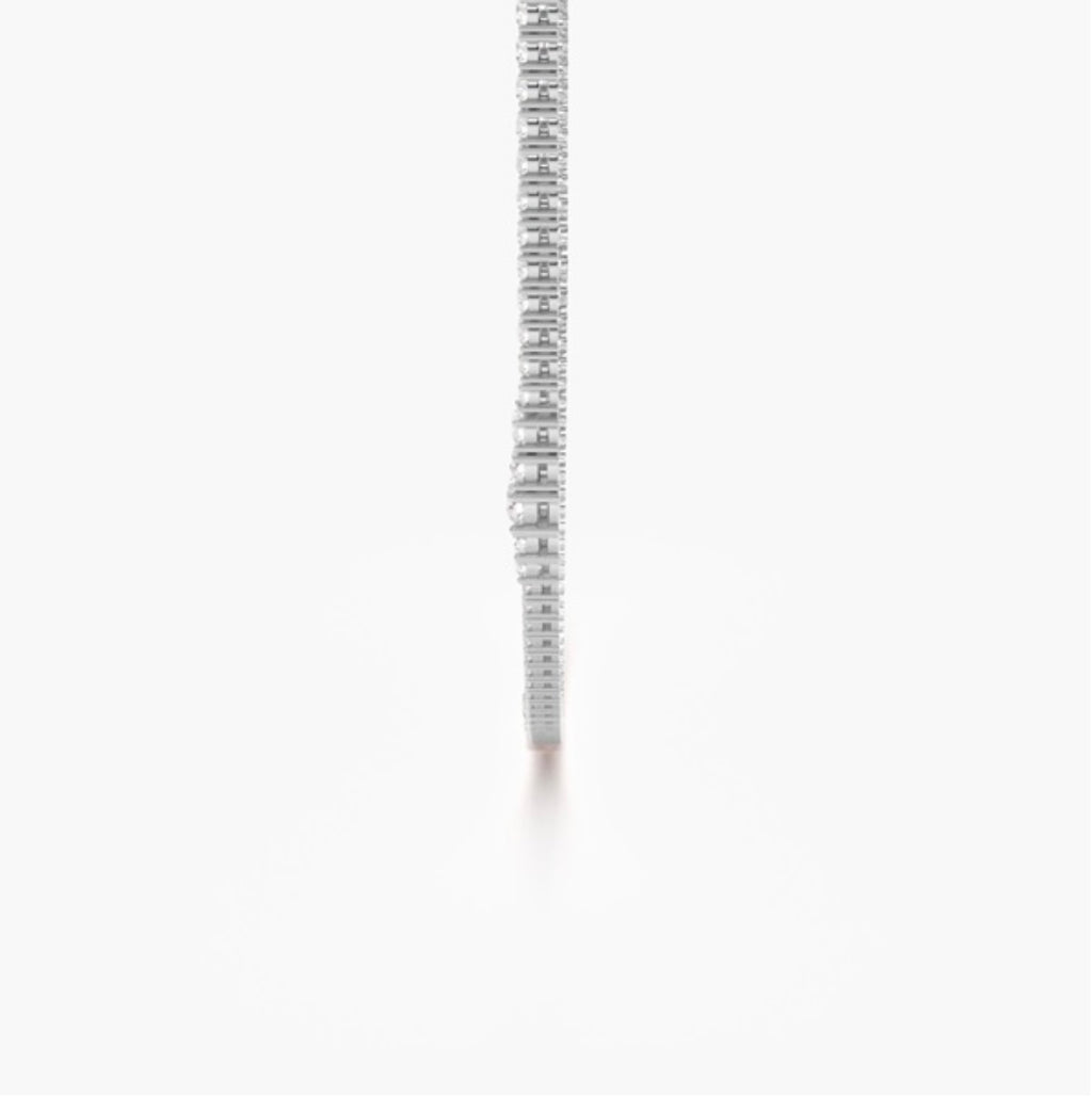 12.00ct Round Brilliant Diamond Tennis Necklace – 4 Claw Set (18 Inch)
