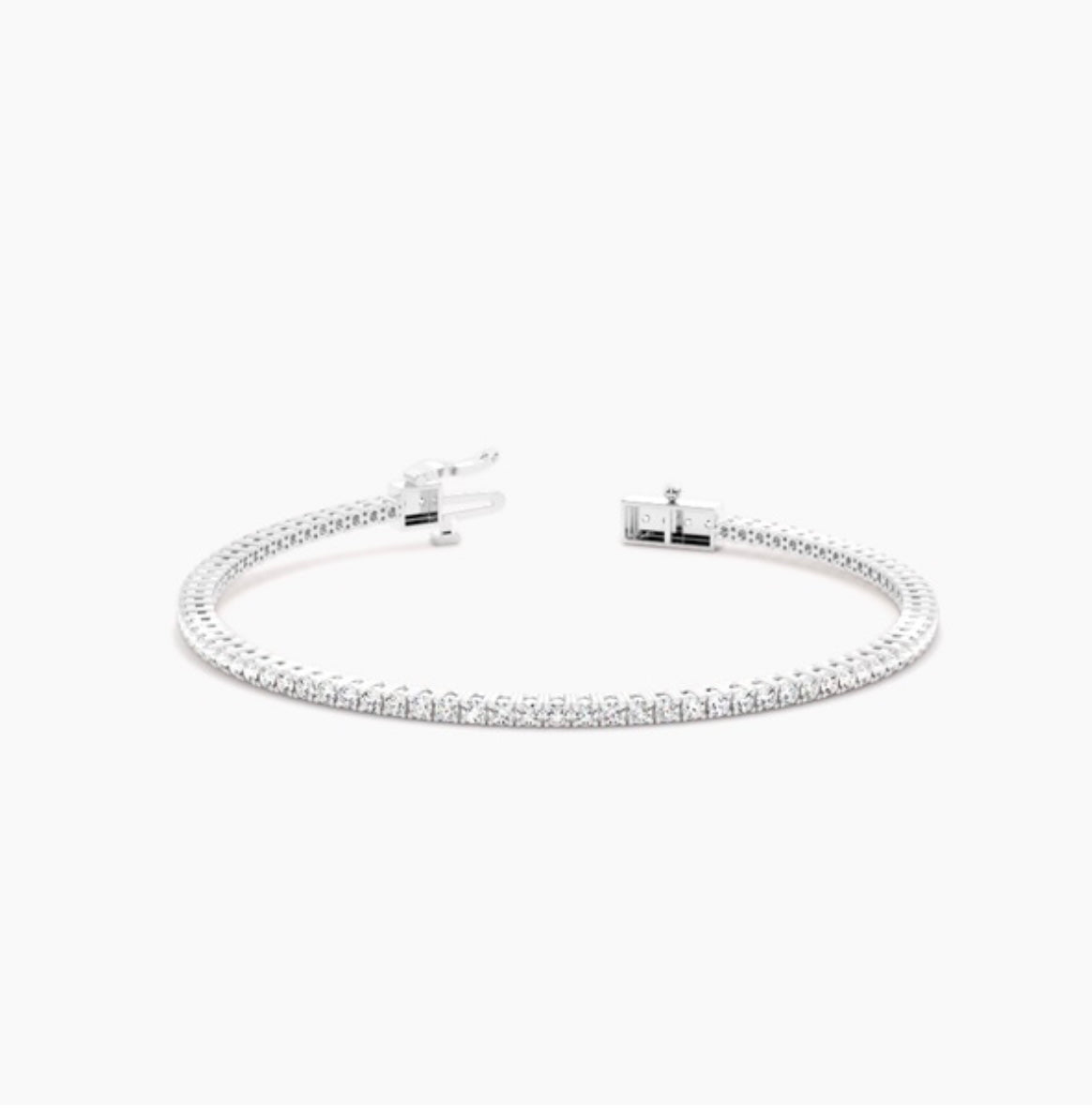 3.00ct Round Brilliant Diamond Tennis Bracelet – 4 Claw Set (7 Inch)