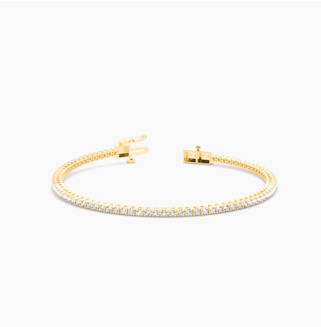 3.00ct Round Brilliant Diamond Tennis Bracelet – 4 Claw Set (7 Inch)