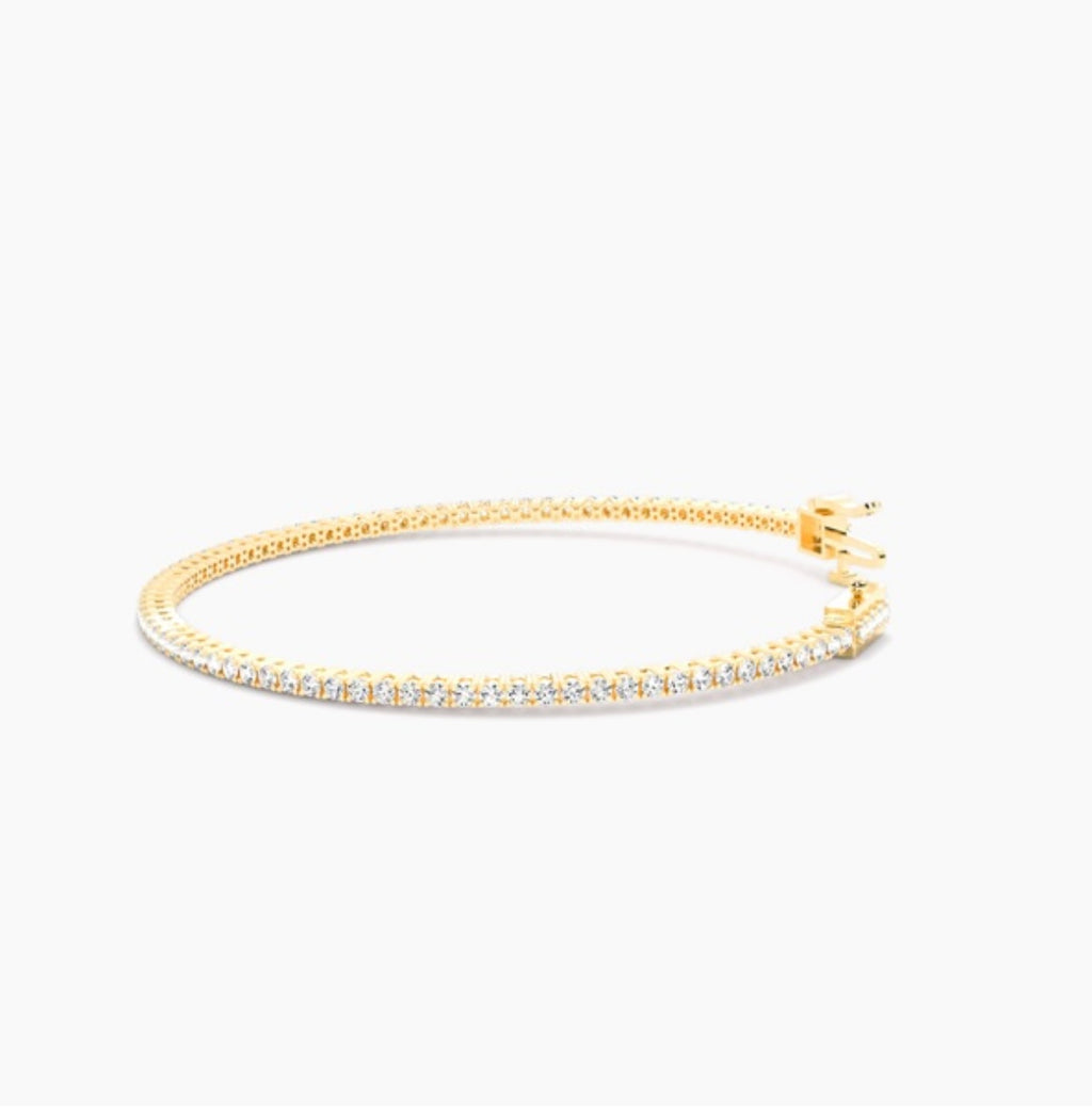 3.00ct Round Brilliant Diamond Tennis Bracelet – 4 Claw Set (7 Inch)