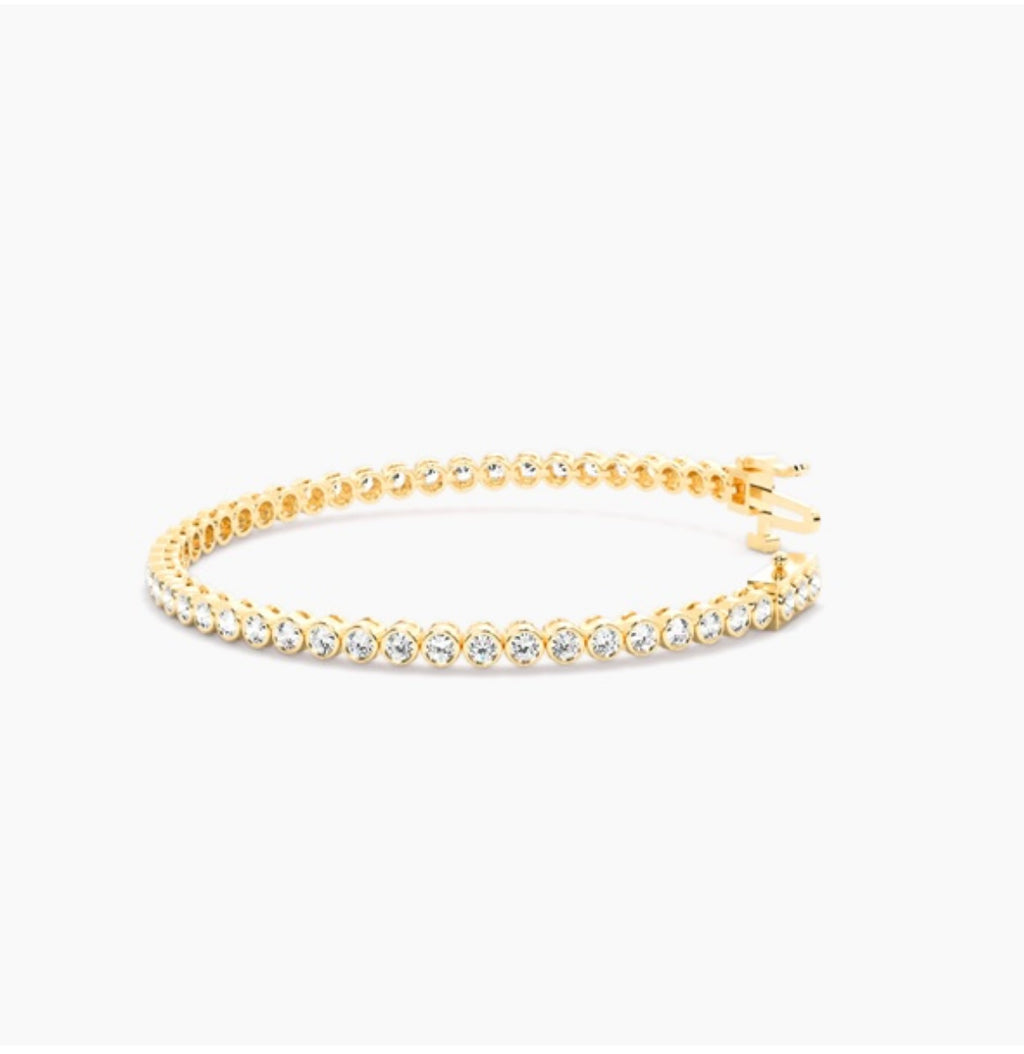 5.00ct Round Brilliant Diamond Tennis Bracelet – 4 Claw Illusion Set (7 Inch)