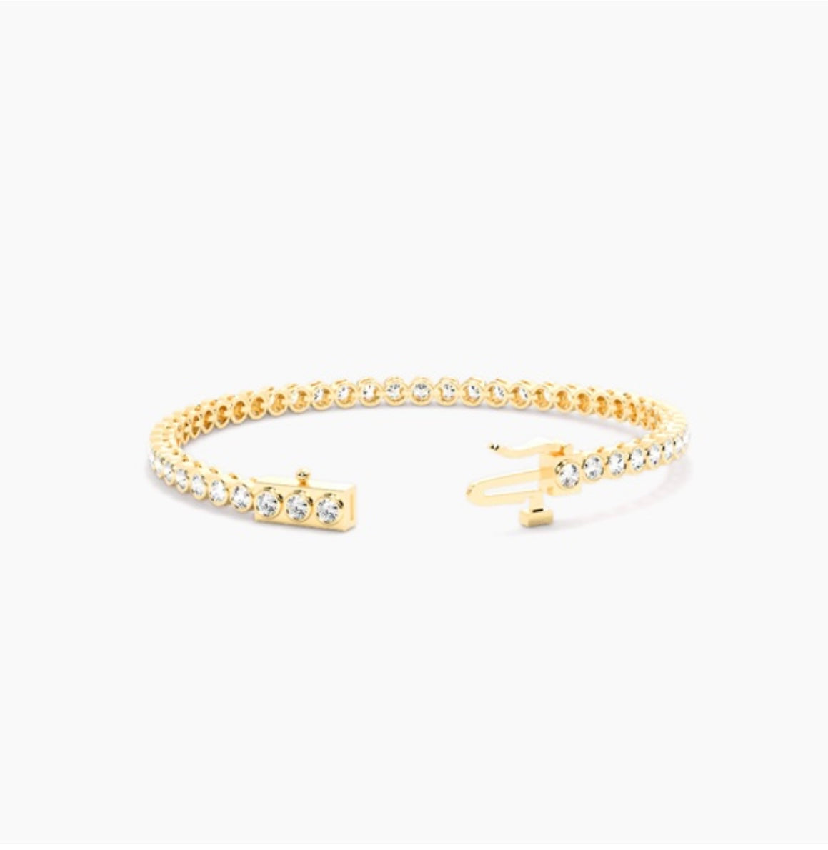 5.00ct Round Brilliant Diamond Tennis Bracelet – 4 Claw Illusion Set (7 Inch)