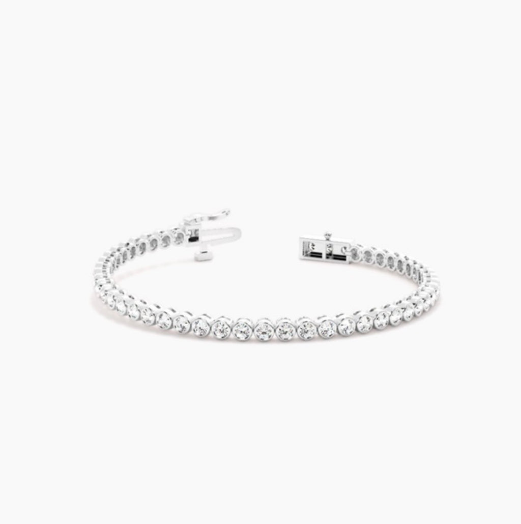 5.00ct Round Brilliant Diamond Tennis Bracelet – 4 Claw Illusion Set (7 Inch)