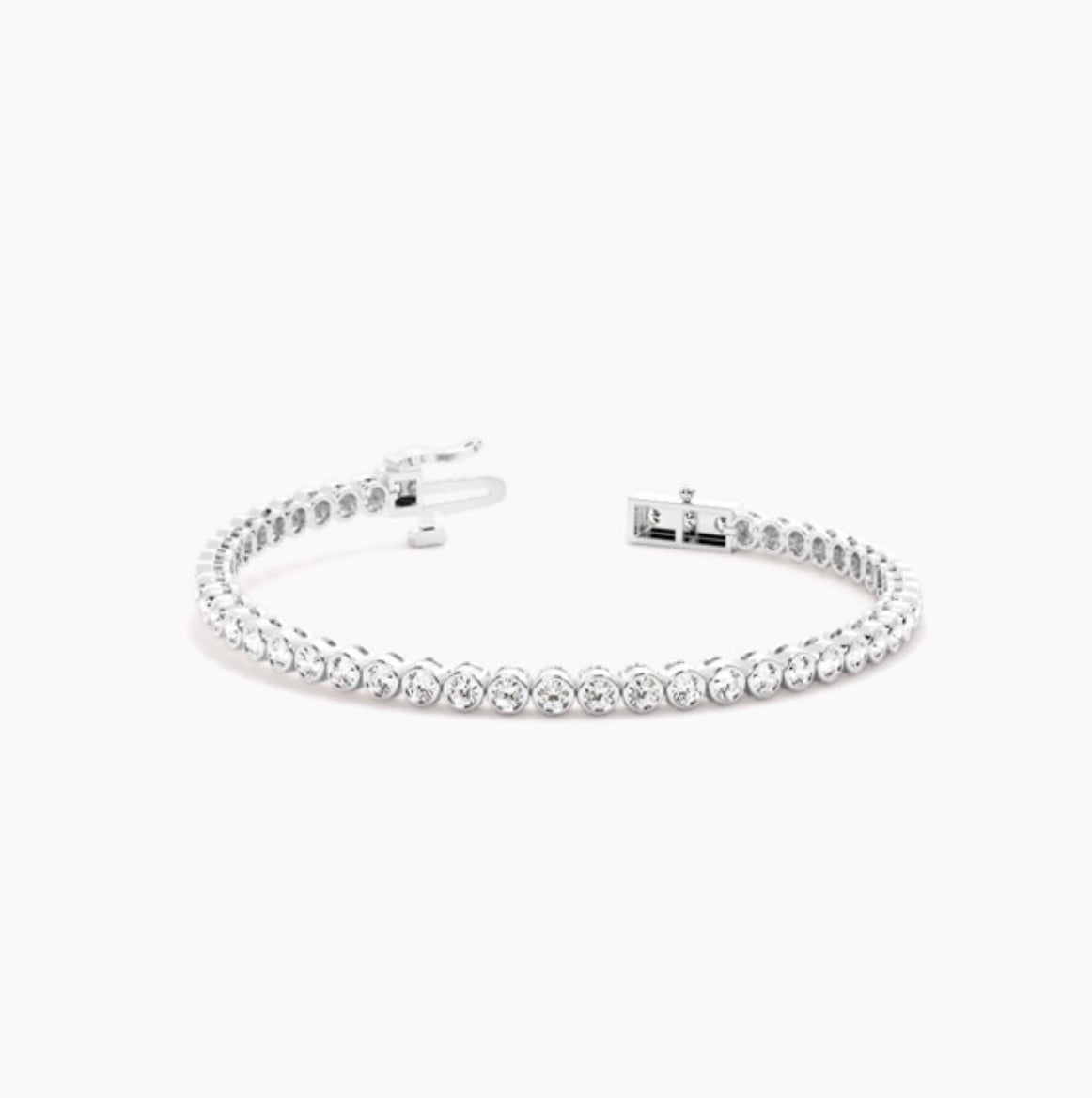 5.00ct Round Brilliant Diamond Tennis Bracelet – 4 Claw Illusion Set (7 Inch)