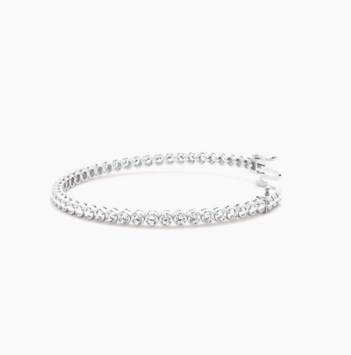 5.00ct Round Brilliant Diamond Tennis Bracelet – 4 Claw Illusion Set (7 Inch)