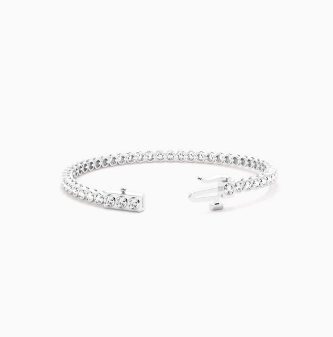 5.00ct Round Brilliant Diamond Tennis Bracelet – 4 Claw Illusion Set (7 Inch)