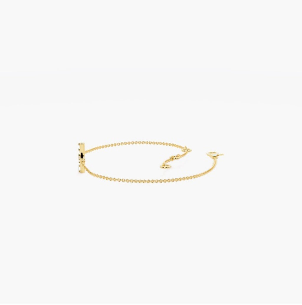 0.30ct Diamond Pavé Cross Trace Link Bracelet – 7 Inch