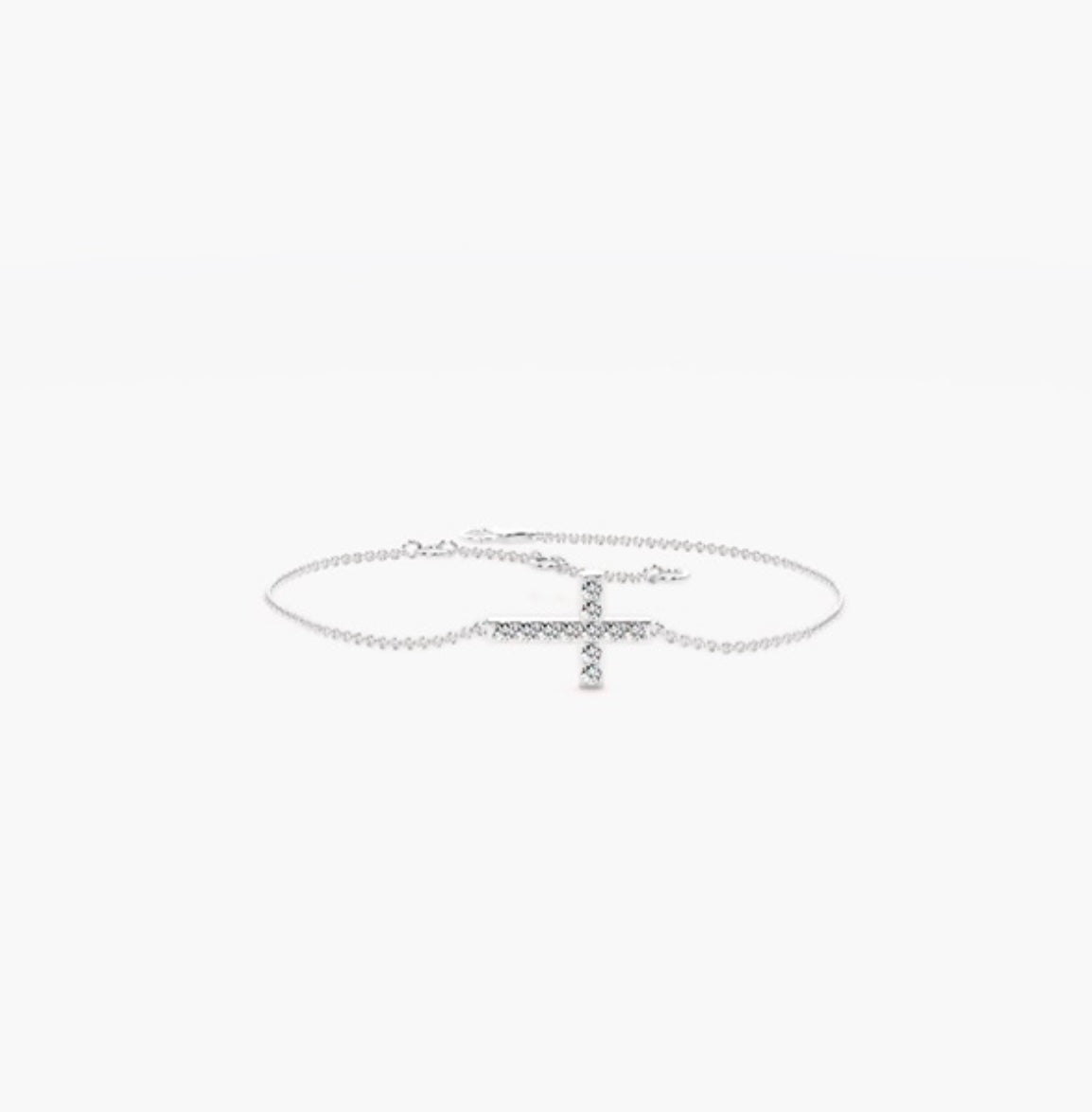 0.30ct Diamond Pavé Cross Trace Link Bracelet – 7 Inch